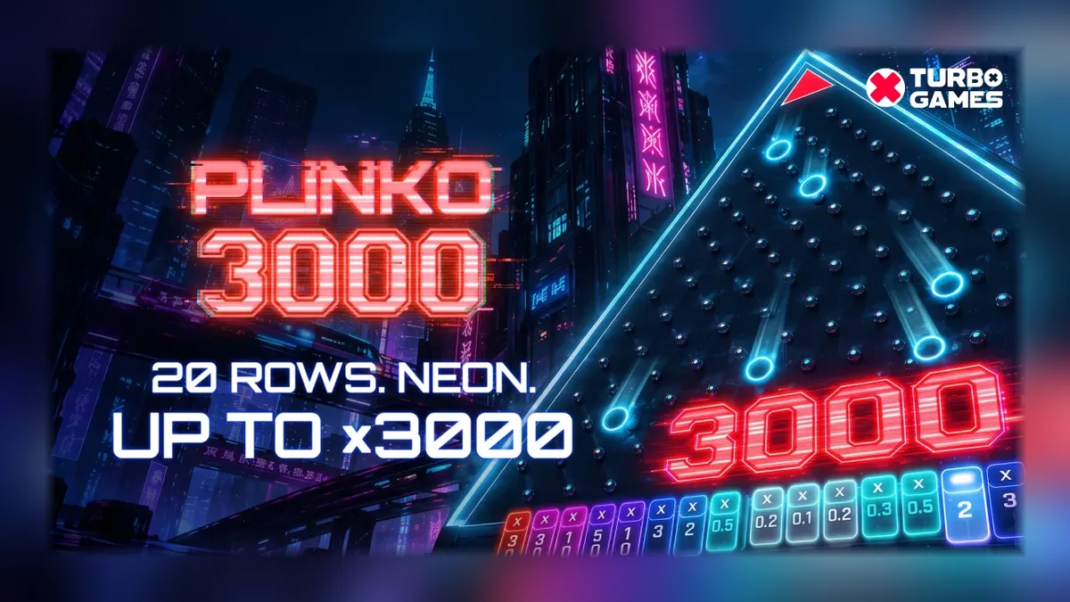 Announcing Plinko 3000 — Twenty Rows, Neon, Up to ×3,000